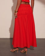 Joyful Moments Smocked Waist Midi Skirt