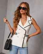 Cannes Coast Contrast Trim Top