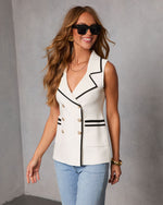 Cannes Coast Contrast Trim Top