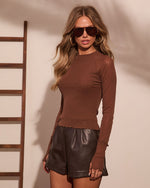 Nasha Mesh Mock Neck Top