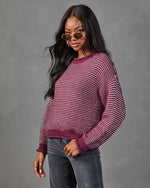 Before Dark Striped Knit Sweater
