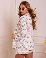 Daisy Weekend Floral Linen Blazer