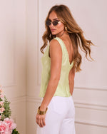 Citron % Glow Return Satin Lace Trim Tank Top-4