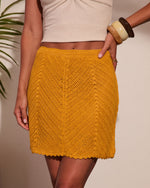 Warm Current Knit Mini Skirt