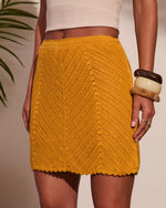 Warm Current Knit Mini Skirt