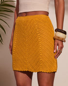 Warm Current Knit Mini Skirt