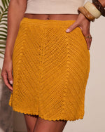 Warm Current Knit Mini Skirt