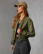 Moss Ember Twill Bomber Jacket