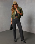 Moss Ember Twill Bomber Jacket