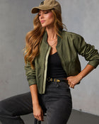 Moss Ember Twill Bomber Jacket