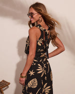 Black % Summit Socialite Abstract Back Tie Top-4