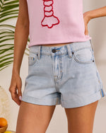 Joslina Cuffed Hem Denim Shorts