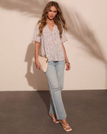 Shoreline Charm Eyelet Paisley Print Top