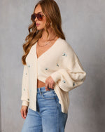 Garden Joy Knit Embroidered Sweater