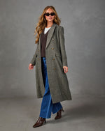 Vintage Glow Wool Herringbone Coat