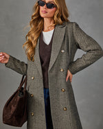 Vintage Glow Wool Herringbone Coat