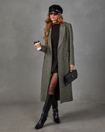 Vintage Glow Wool Herringbone Coat