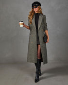Vintage Glow Wool Herringbone Coat