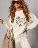 Winter Rink Ice Skate Graphic Sweater