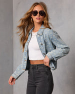 Abegail Printed Denim Jacket