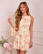 Honey Days Floral Drop Waist Mini Dress