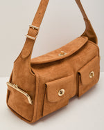 Huntlie Faux Suede Messenger Shoulder Bag