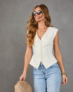 Lead Role Padded Shoulder Vest Top