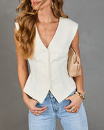Lead Role Padded Shoulder Vest Top