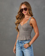 Brienne Plaid Corset Top