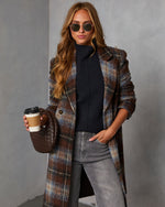 Devora Plaid Double Breasted Coat