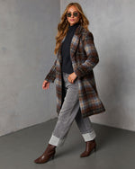 Devora Plaid Double Breasted Coat