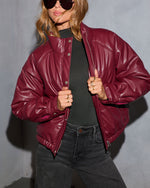 Jaice Vegan Leather Puffer Jacket