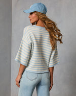 Polished Lines Striped Knit Cardigan