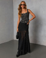 Moss Moon Lace Maxi Skirt