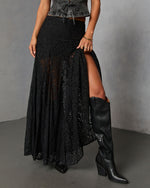 Moss Moon Lace Maxi Skirt