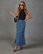 Eugina Plaid Maxi Skirt