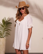Tidal Moon Ruffle Cotton Eyelet Romper
