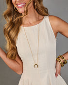 Luna De Verano Crescent Pendant Necklace