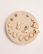 Boho Spur Western Stud Earring Set