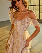 Sunset Drifter Ruffle Paisley Print Maxi Dress