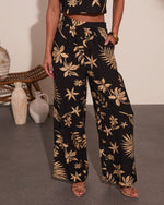 Black Multi % Summit Socialite Abstract Pants-1