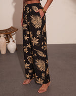 Black Multi % Summit Socialite Abstract Pants-3