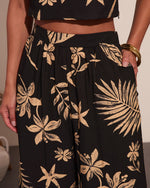 Black Multi % Summit Socialite Abstract Pants-6