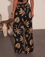 Black Multi % Summit Socialite Abstract Pants-4