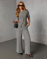 Seeley Houndstooth Straight Leg Pant