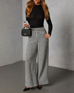 Seeley Houndstooth Straight Leg Pant