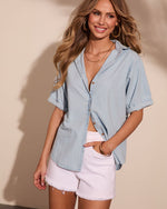 Classic Coast Cotton Button Down Top