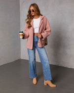 Pink % Fremont Sherpa Drawstring Hood Jacket-2