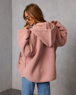 Pink % Fremont Sherpa Drawstring Hood Jacket-4