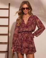 Morning Still Tiered Paisley Mini Dress